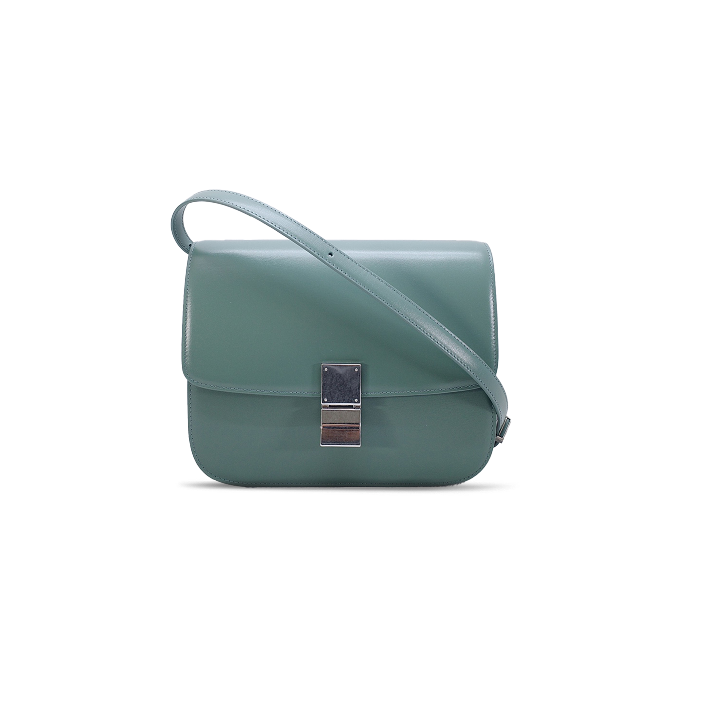 CELINE MEDIUM SHOULDER BAG IN TEEN CLASSIC STRIPED CALFSKIN 164173DLS.27FG (24*18*7cm)